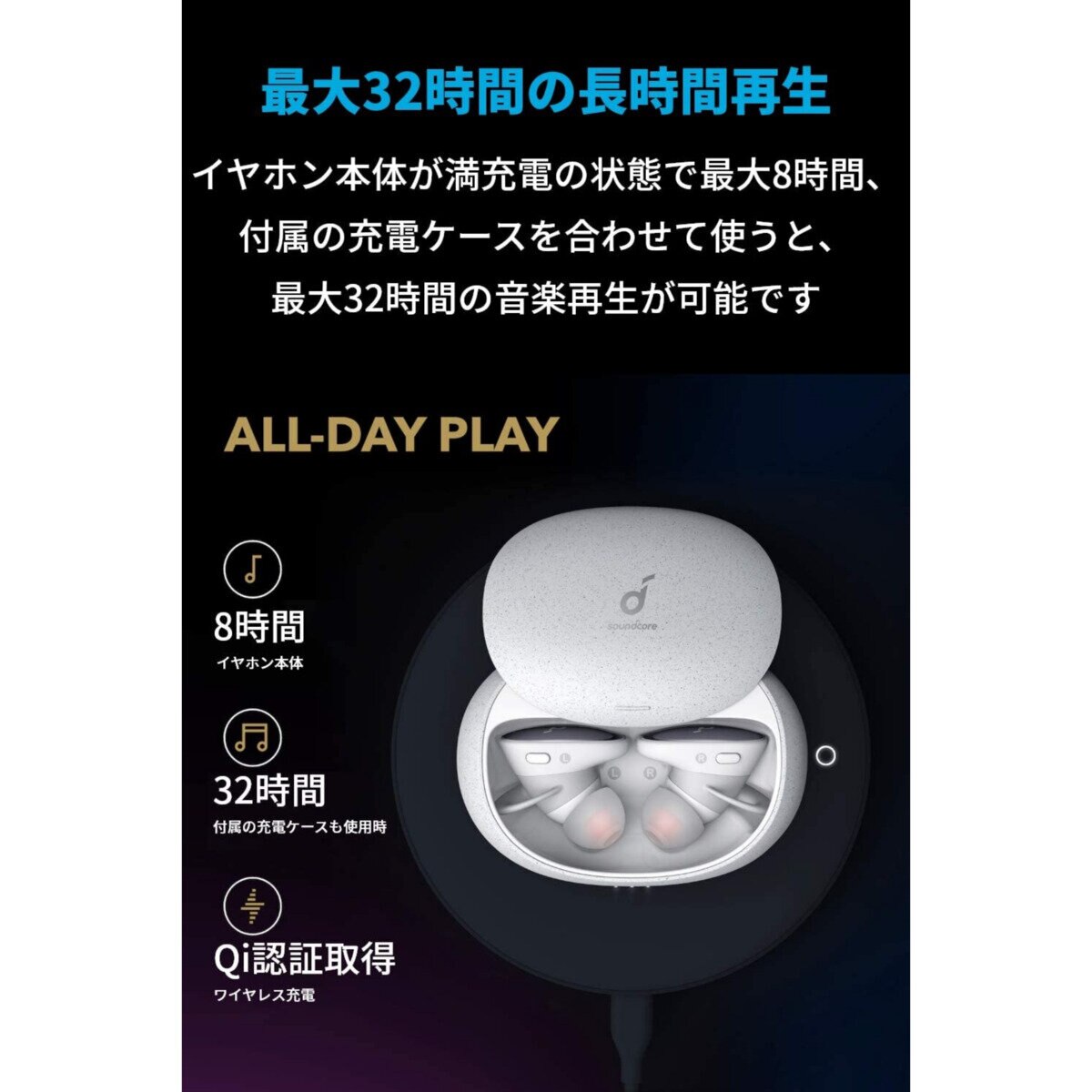 Anker（アンカー）ワイヤレスイヤホン Soundcore Liberty 2 Pro ホワイト A3909N21