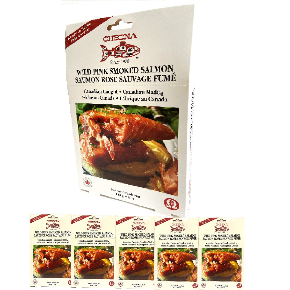 カナディアン ワイルド スモークサーモン(レトルトパック) 113g x 6箱