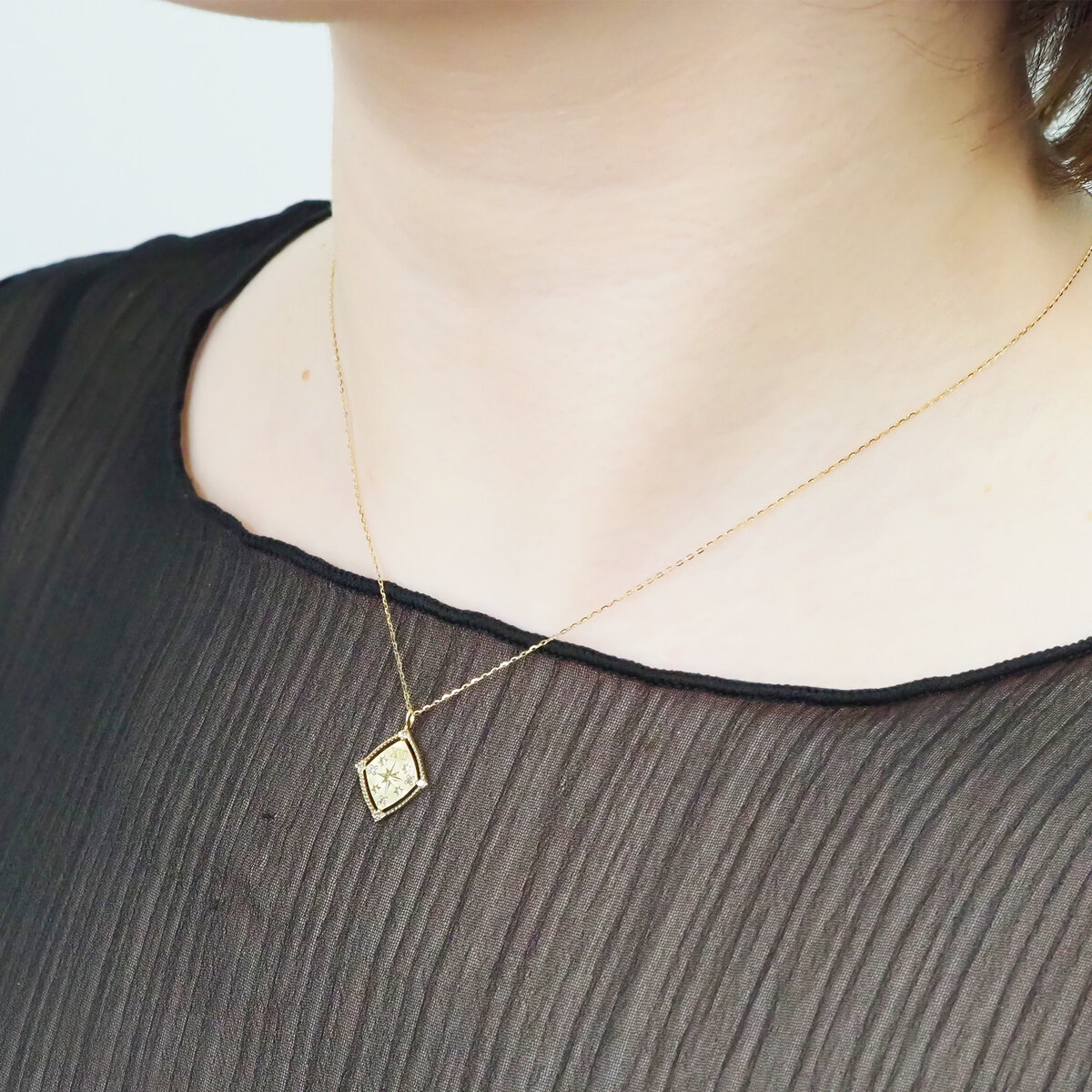 18K イエローゴールドタロットペンダント 「星」