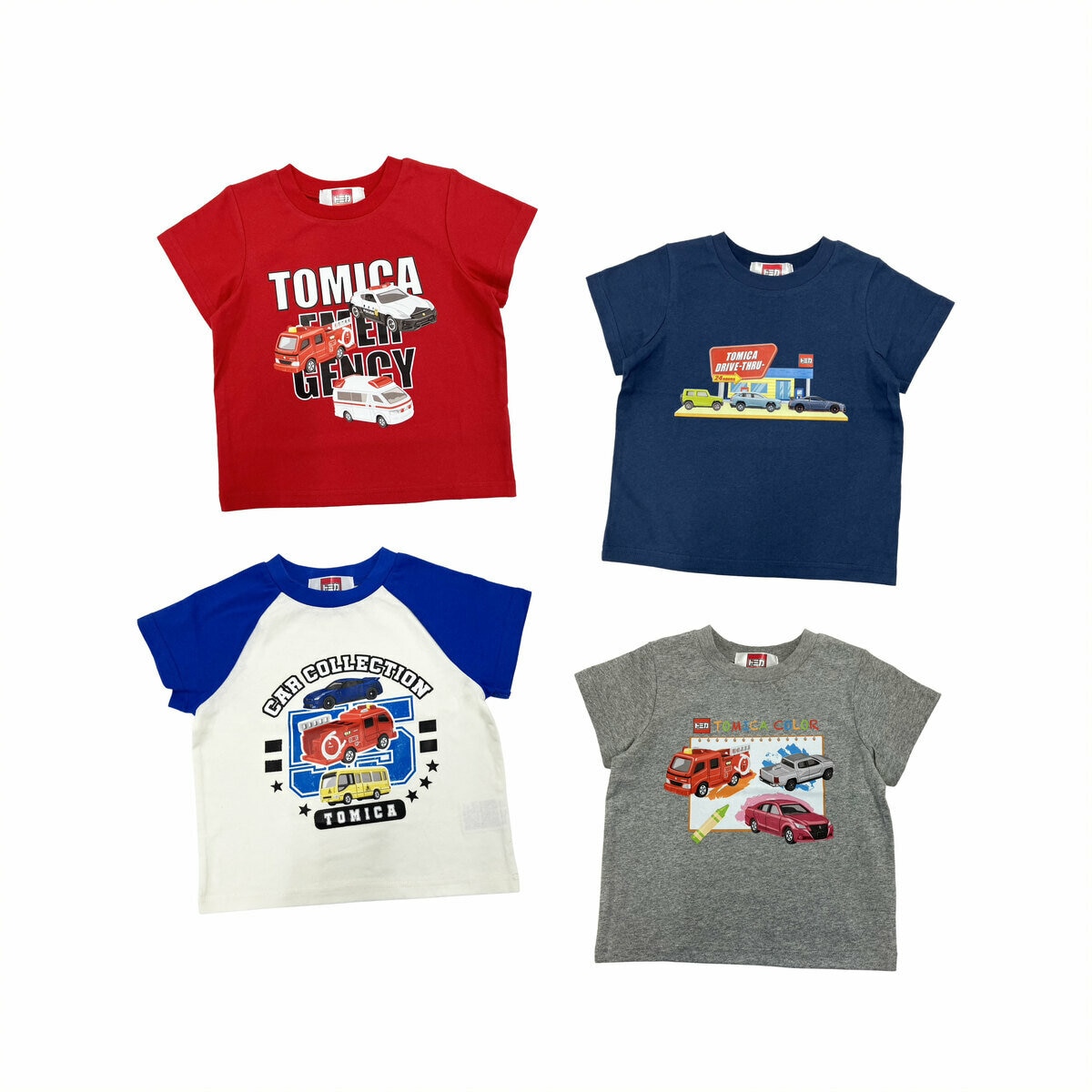 トミカ キッズ 半袖 Tシャツ 4枚組 アソートB 100
