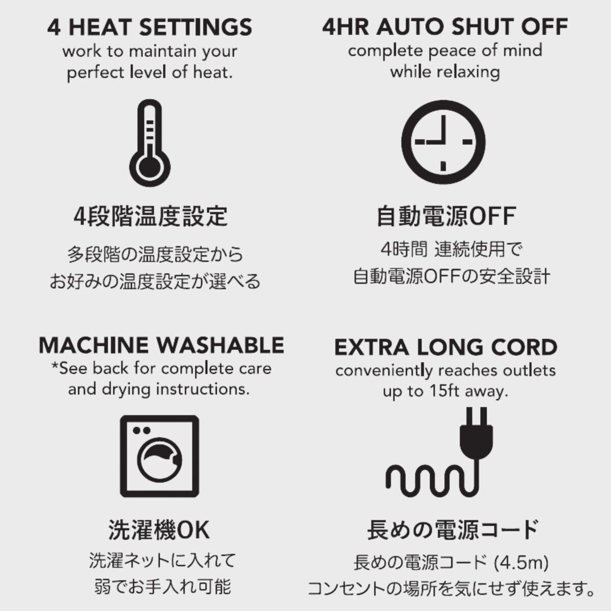 BERKSHIRE BLANKET 電気大判ひざ掛け 127cm x 152cm クリーム