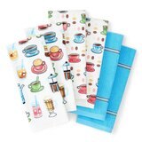 キッチンタオル 6枚 セット 43 x 71 cm コーヒープレイ