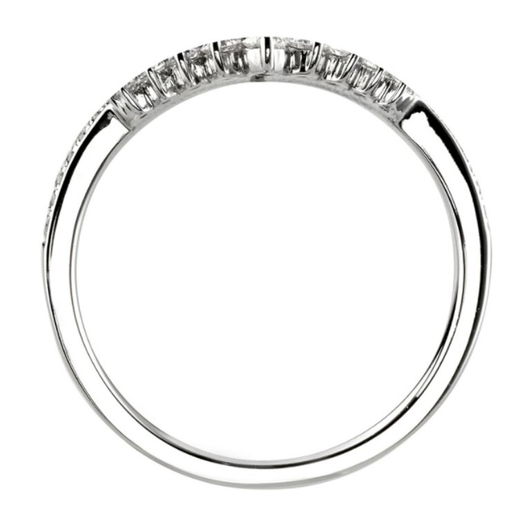 18K ホワイトゴールド 0.31カラット ダイヤモンド ティアラ リング 18K ホワイトゴールド 0.31カラット ダイヤモンド ティアラ リング