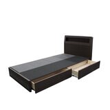 Sealy Bedframe Single Freal Drawer Type Dark Brown