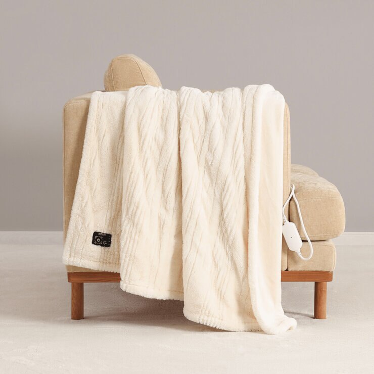 BERKSHIRE 電気大判ひざ掛け 127cm x 152cm アイボリー BERKSHIRE 電気大判ひざ掛け 127cm x 152cm アイボリー