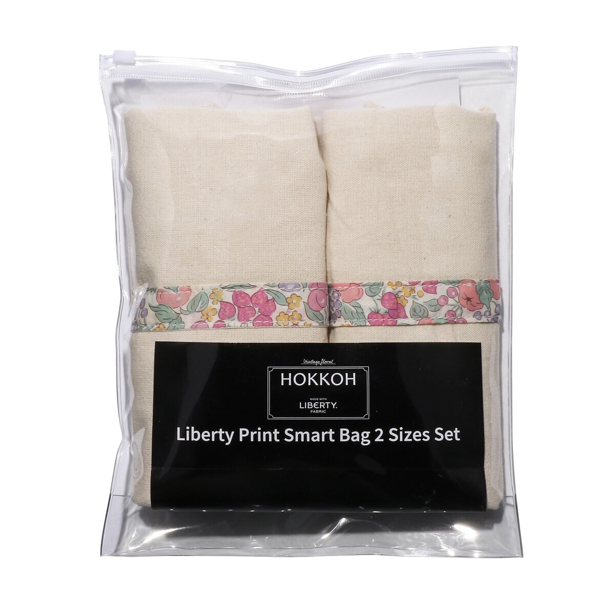 リバティプリント エコバッグ 2枚セット ピンク