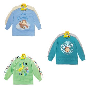 おさるのジョージ キッズ スウェットシャツ 2枚組