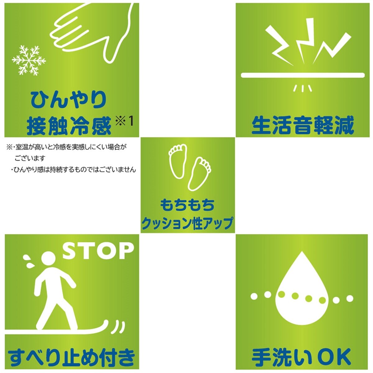 昭和西川 極厚冷感ラグ グレー
