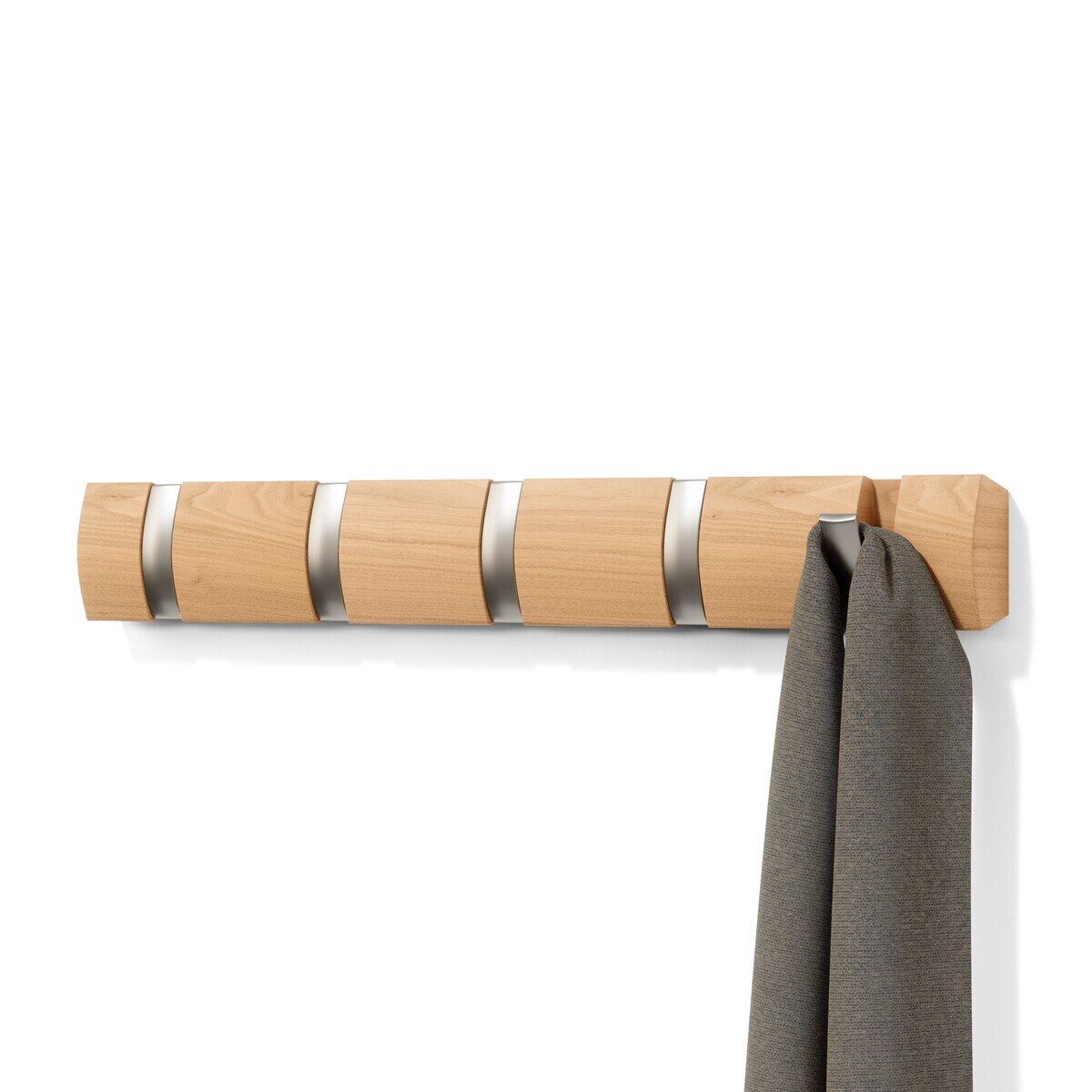 アンブラ 5連壁掛けフック2個セット ナチュラル