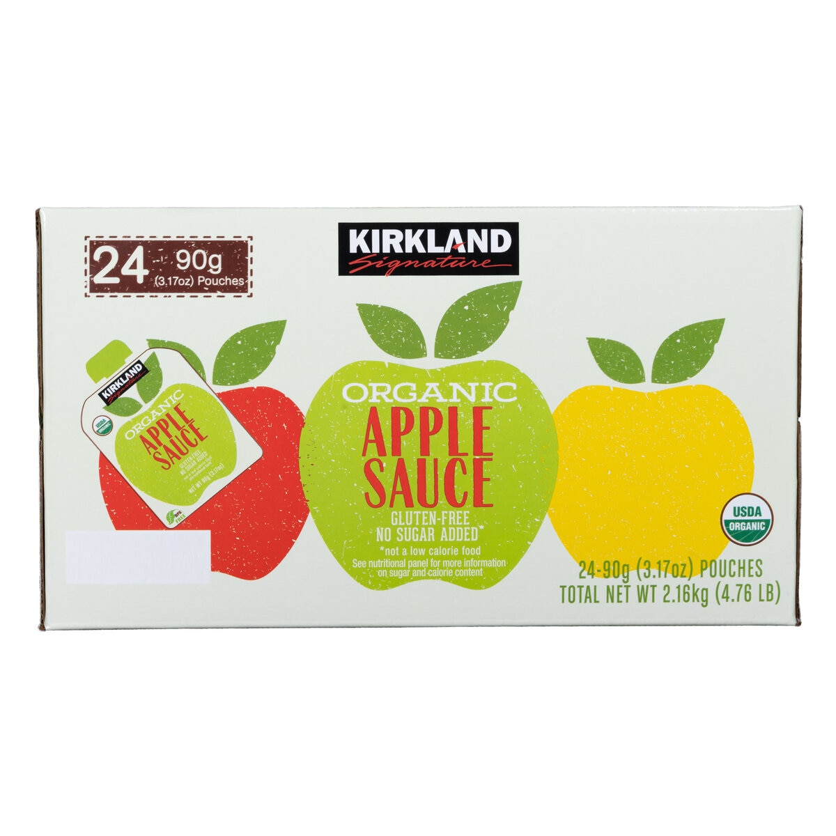 カークランドシグネチャー オーガニック アップルソース 90g x 24パック | Costco Japan