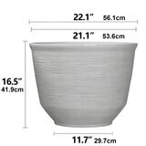 Blaire 56cm 樹脂製 プランター オイスターホワイト