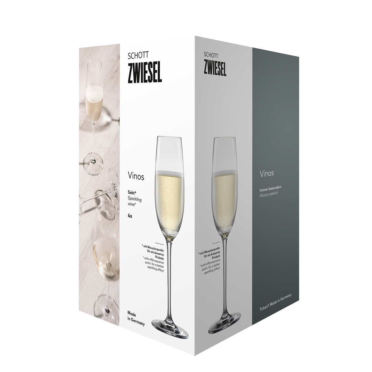 ツヴィーゼルフォルテッサジャパン VINOS スパークリンググラス 4脚 ツヴィーゼルフォルテッサジャパン VINOS スパークリンググラス 4脚