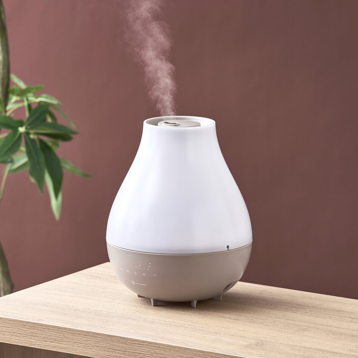 ライフオンプロダクツ 上部給水ハイブリッド加湿器 LCAHF017 モカ