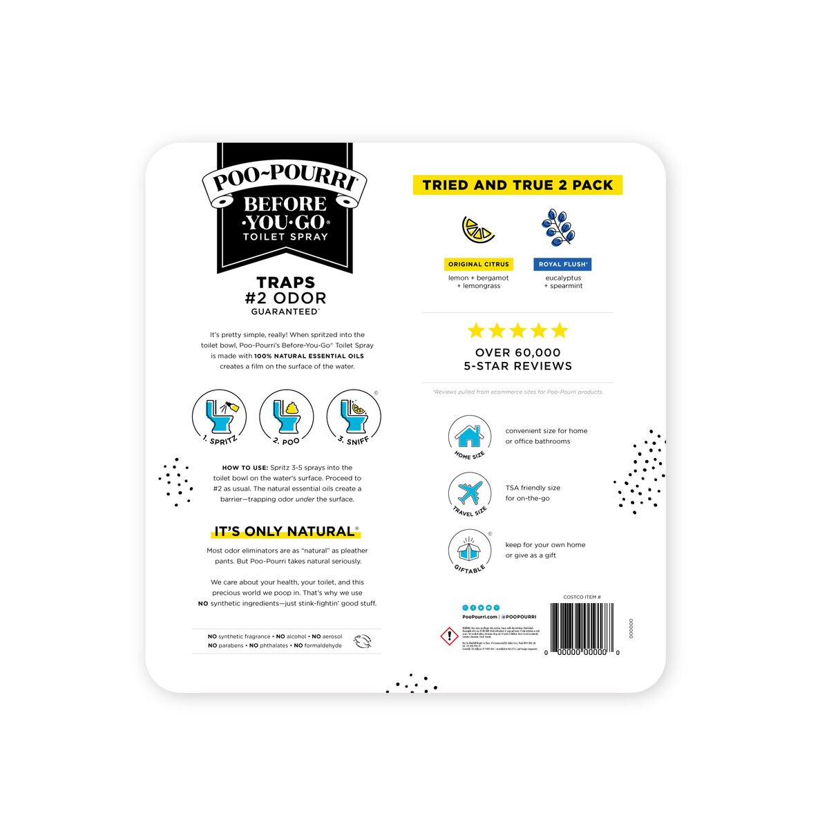 Poo-Pourri トイレ用消臭フレグランススプレー 100ml x 2本　オリジナルシトラス/ ロイヤルフラッシュ