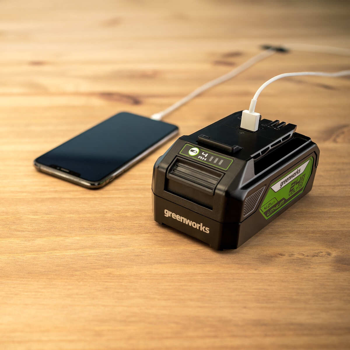 4AHバッテリー同梱、充電器別売】Greenworks 24V 407 N-m (300 ft-Lbs