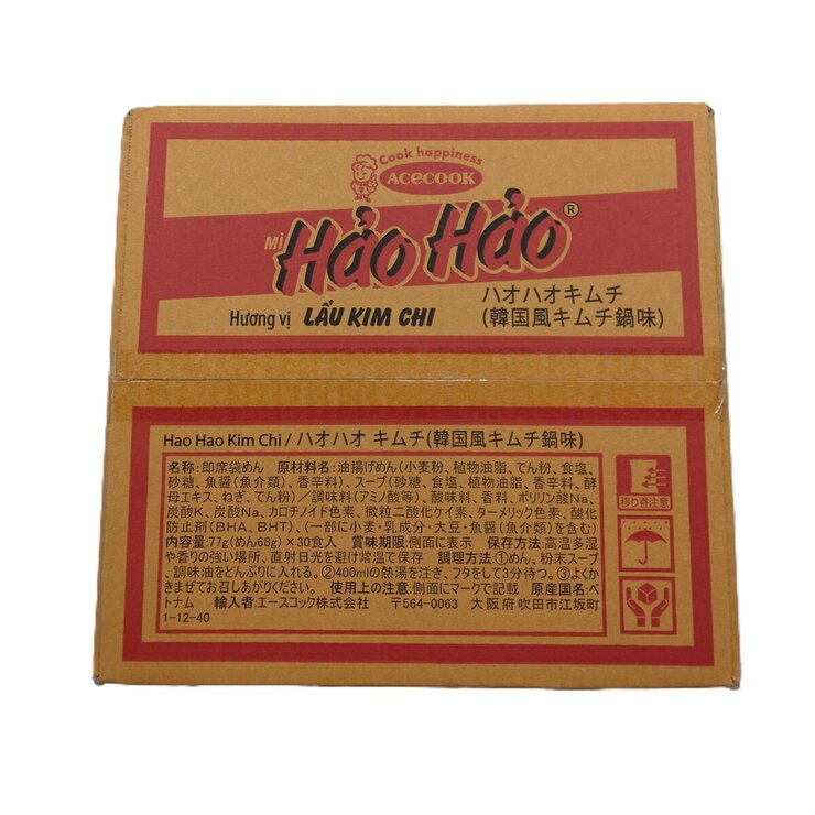 ハオハオ キムチラーメン 77g x 30食