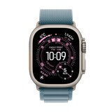 Apple Watch Ultra 3 Cellular 49mmナチュラルチタニウムケースとライトブルーアルパインループ - M