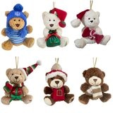 ぬいぐるみのオーナメント 6個入り グリーン