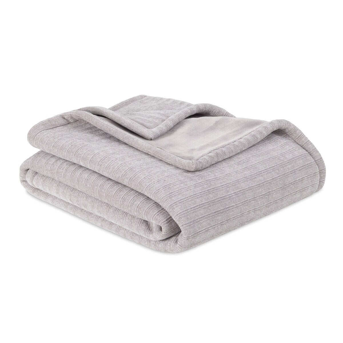 CHENILLE 大判ひざ掛け 152cm x 177cm グレー