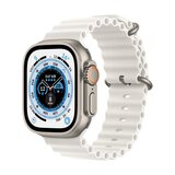 Apple Watch Ultra GPS+Cellular モデル 49mm チタニウムケースとホワイトオーシャンバンド