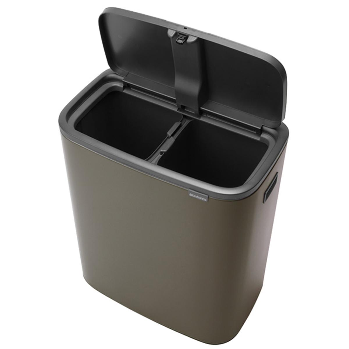 ブラバンシア Boタッチビン 2x30L タッチ式ごみ箱 2分別 プラチナ 221521