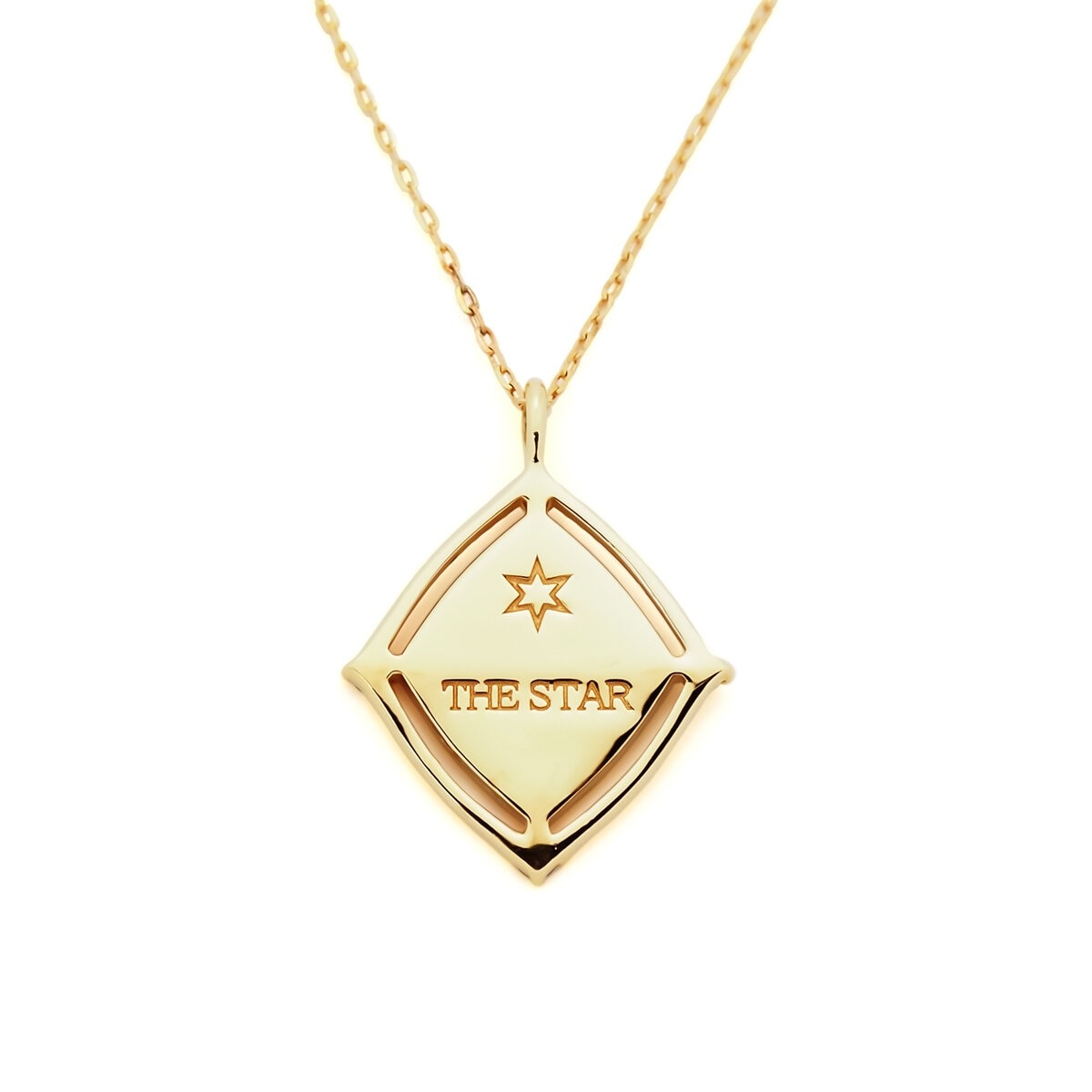 18K イエローゴールドタロットペンダント 「星」