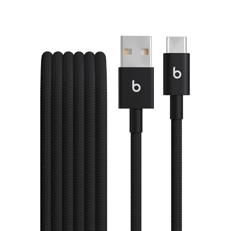 Beats USB-A - USB-C 編み込み式充電ケーブル (1.5m) ボルトブラック