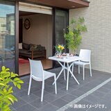 タカショー ガーデンチェア 2脚組 ホワイト (ビアンカ）