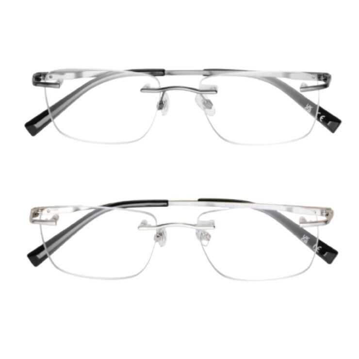 Foster Grant 老眼鏡 ブルーライトカット レクタングラーリムレス +2.00 2本セット Foster Grant 老眼鏡 ブルーライトカット レクタングラーリムレス +2.00 2本セット