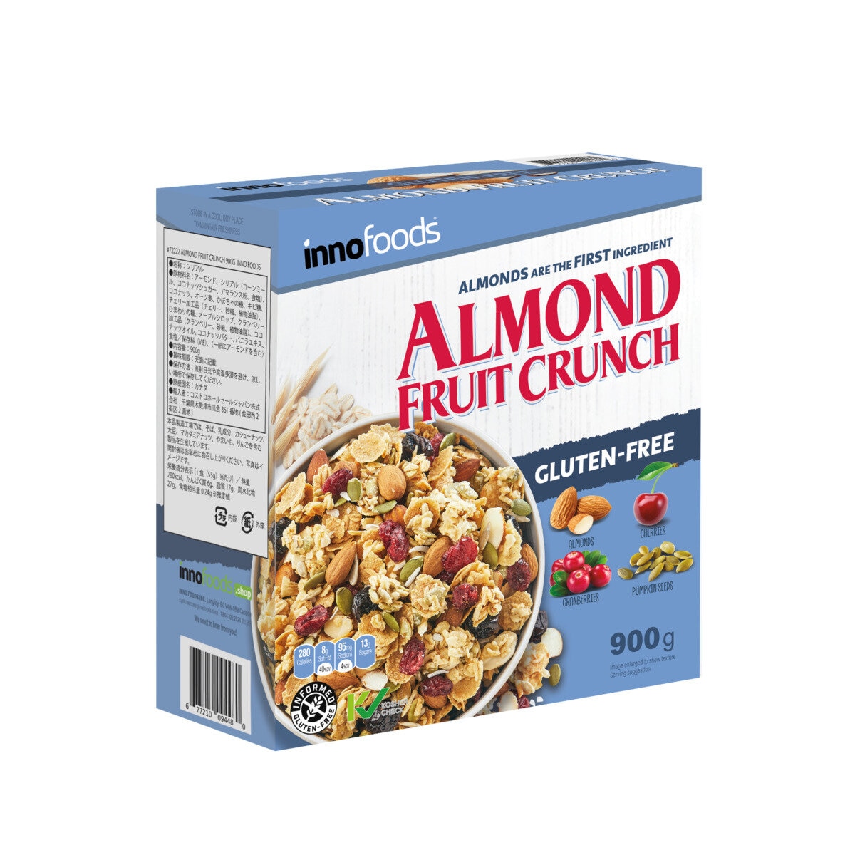 Innofoods アーモンドフルーツクランチシリアル 900g