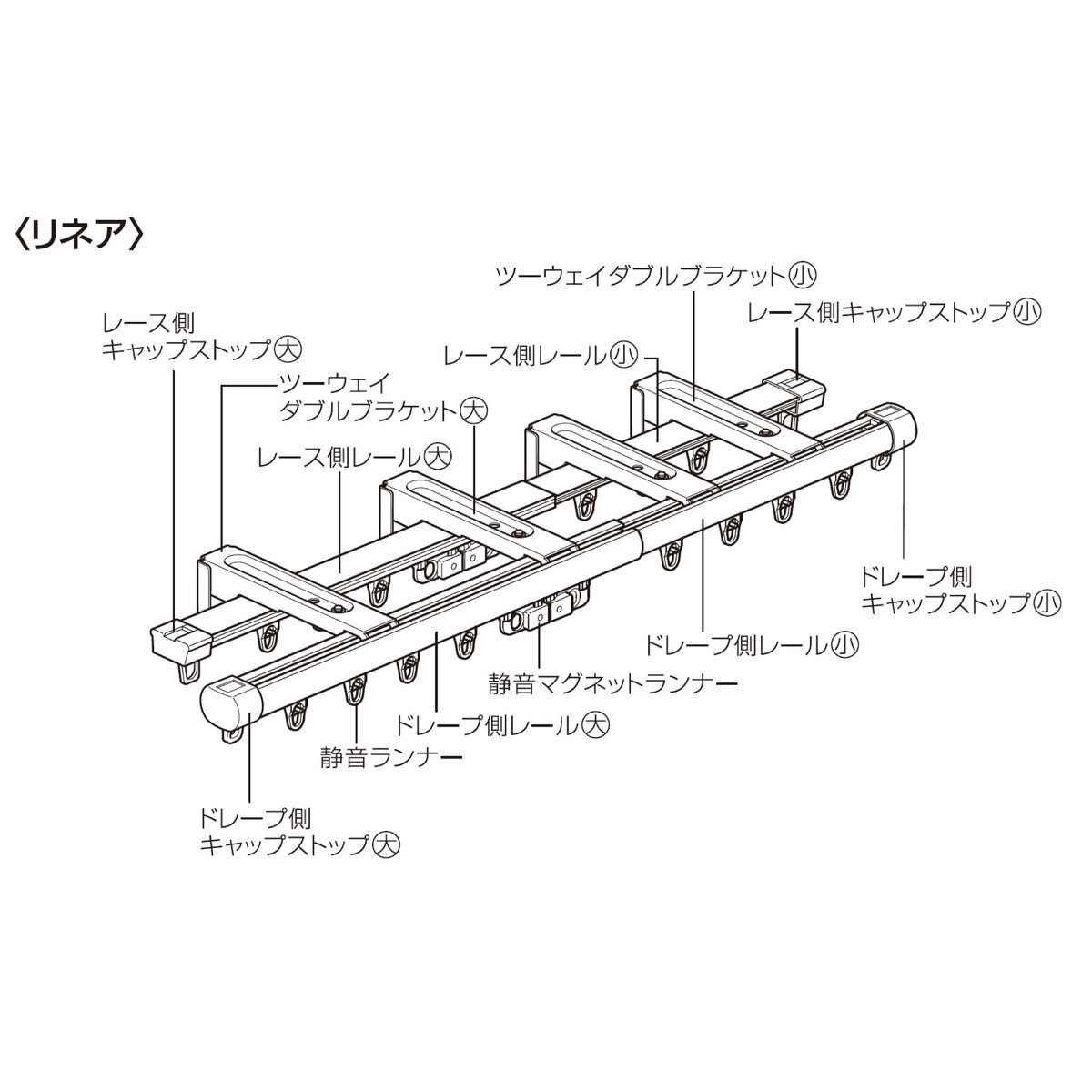 トーソー カーテンレール リネア W3.0