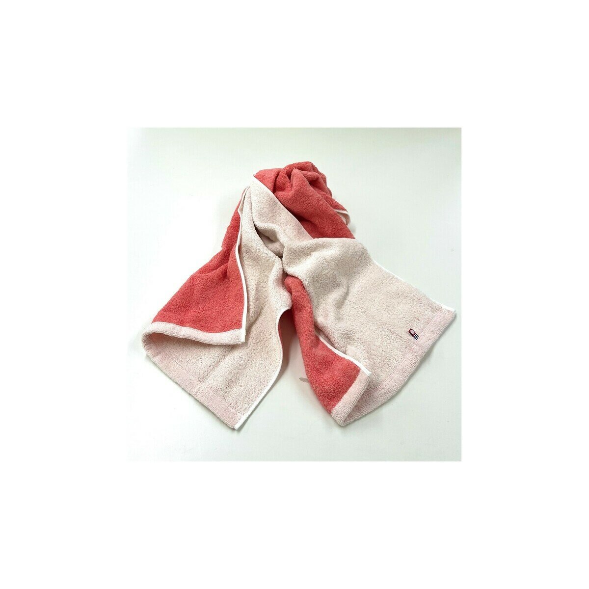 DAIRY PRAIRIE リバーシブル フェイスタオル 34cm x 80cm 3枚組 ピンク/レッド