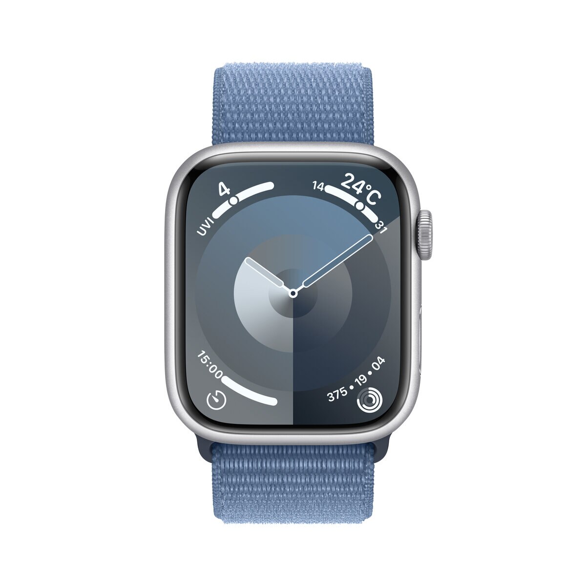 Apple Watch Series 9（GPS + Cellularモデル）- 41mmシルバーアルミニウムケースとウインターブルースポーツループ
