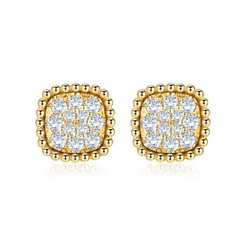 18K イエローゴールド ダイヤモンド ピアス