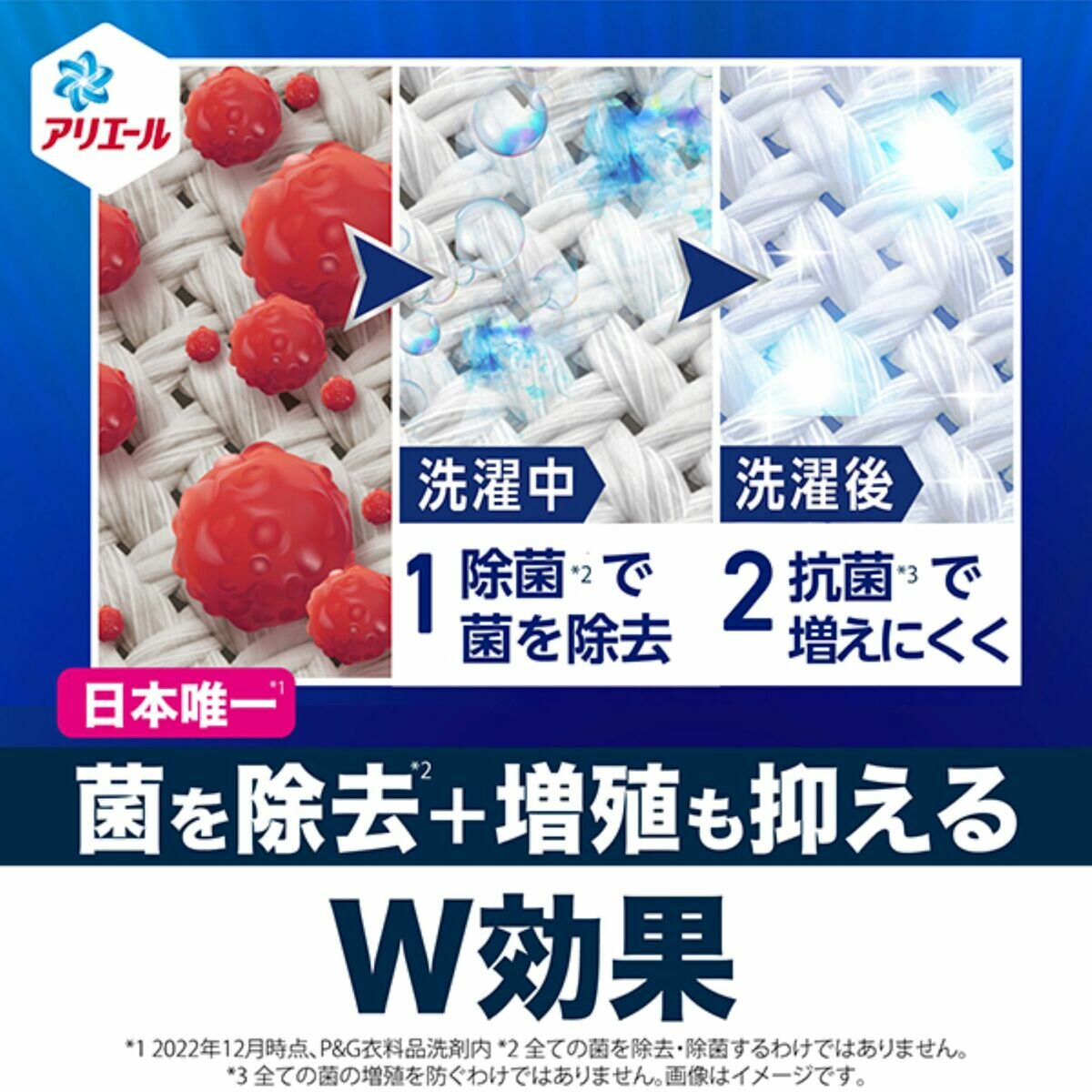 アリエール 洗濯洗剤 液体 除菌成分プラス 詰め替え1,000g x 6