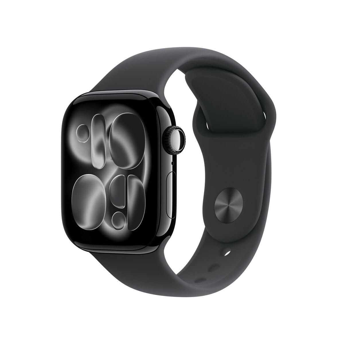 Apple Watch S11 Cellular 46mmジェットブラックアルミニウムケースとブラックスポーツバンド - S/M