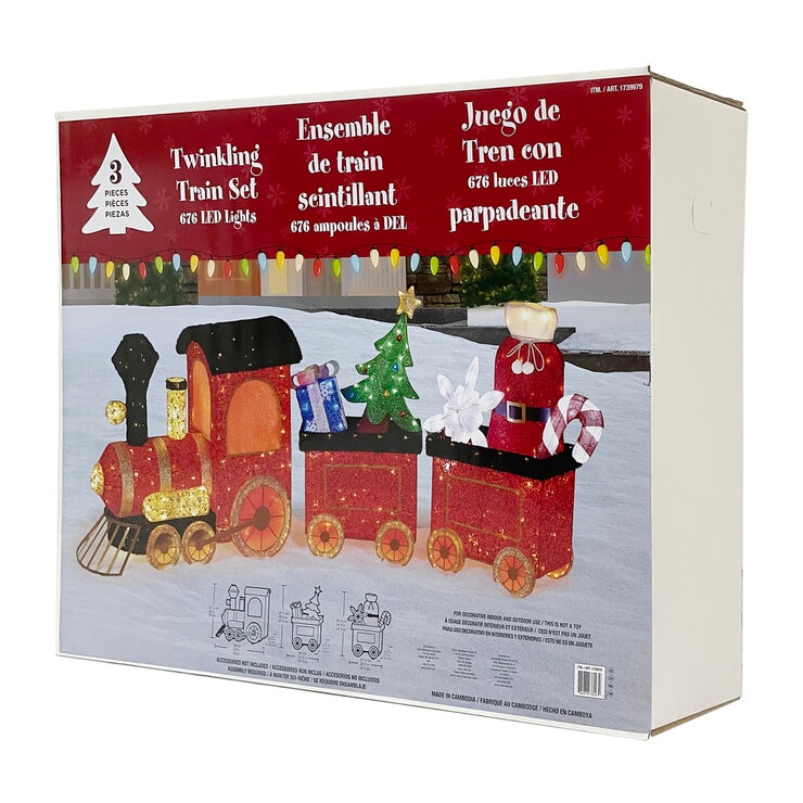 コストコクリスマス装飾 列車セット LEDライト 3ピース 楽天市場】【展示品】【大型商品】クリスマス列車 3車 LED クリスマス