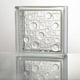 ガラスブロック 190 x 190 x 80 mm 6個セット クリアシリーズ レイン JGB8026