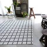 スミノエ ウォッシャブルラグ オセロ 185 x 185cm ホワイト