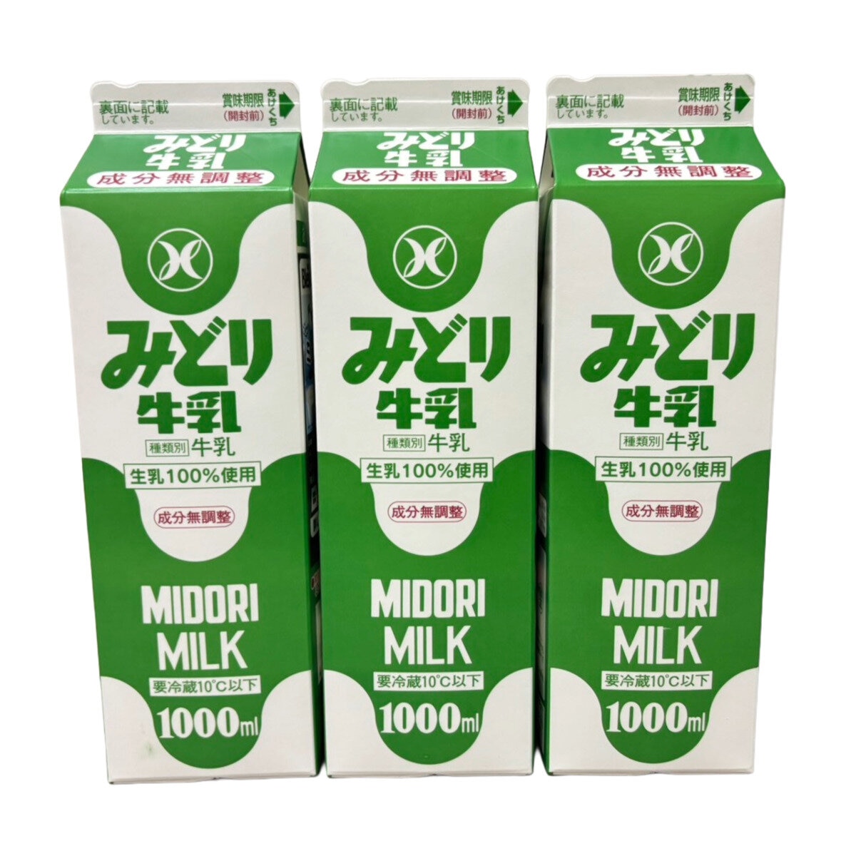 無調整みどり牛乳 1L×3