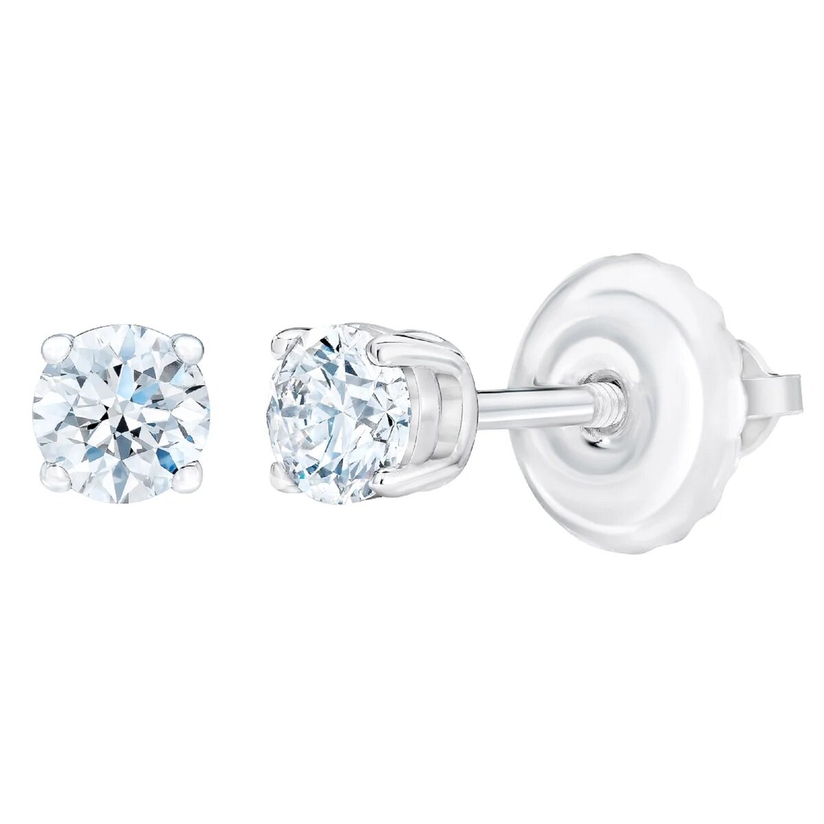 14K ホワイトゴールド 0.23カラット ダイヤモンド ピアス
