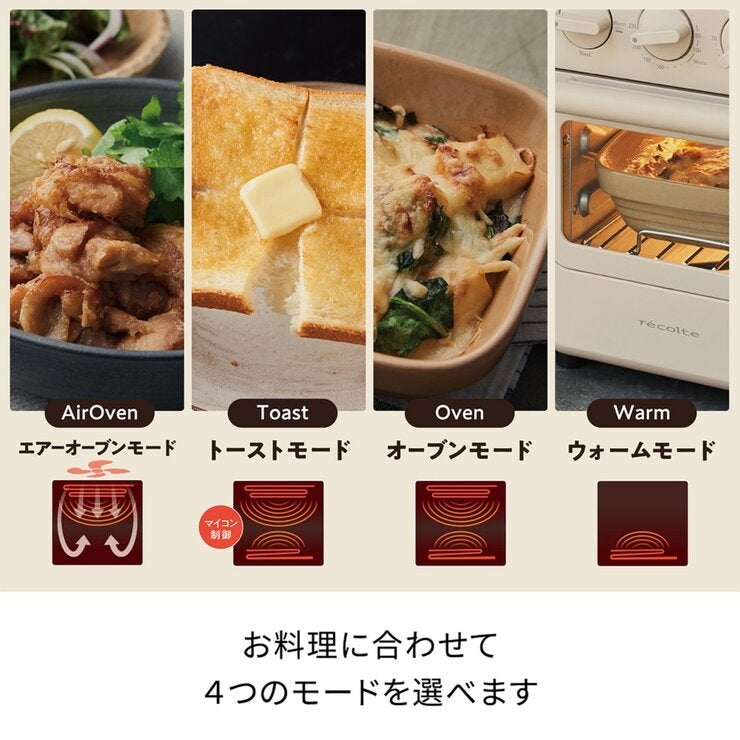 レコルト エアーオーブントースター RFT-1(R) レッド | Costco Japan