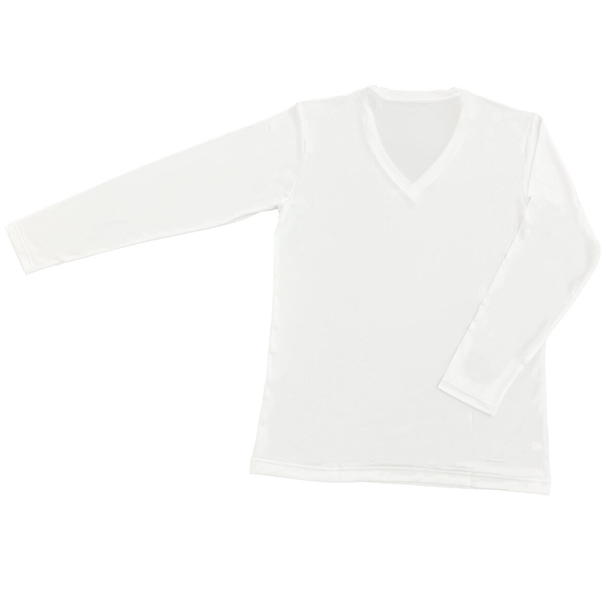 ミズノ メンズ Vネック ロングTシャツ 2枚組 ホワイト M