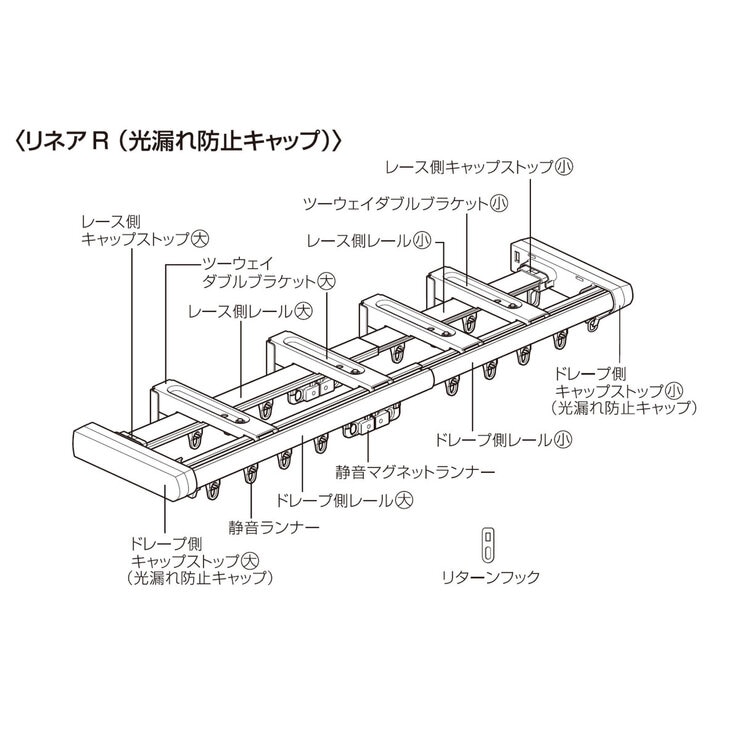 トーソー カーテンレール リネアR W3.0 トーソー カーテンレール リネアR W3.0