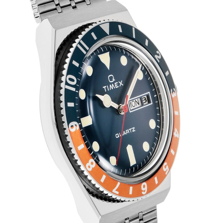タイメックス キュータイメックス TW2U61100 メンズクォーツ時計 ブルー&オレンジ 38mm タイメックス キュータイメックス TW2U61100 メンズクォーツ時計 ブルー&オレンジ 38mm
