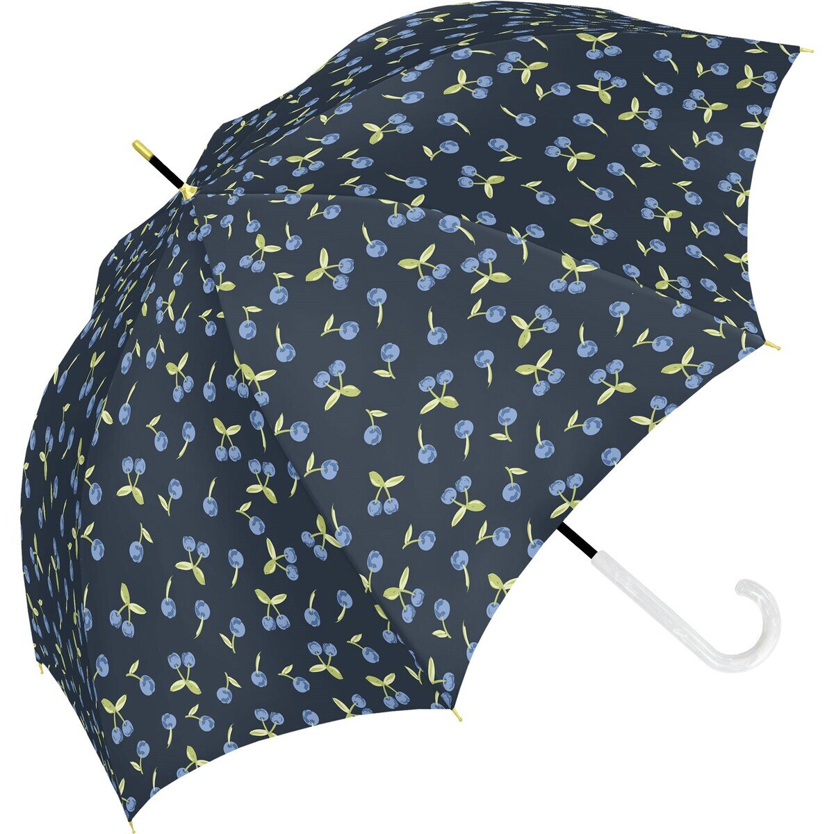 assa 雨傘長傘 RJ58 ワンタッチ 果物 ネイビー / チェリー RJ651