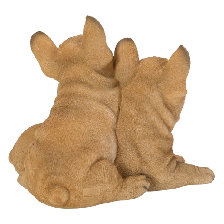 ウービア ２匹のフレンチブルドッグの置物H21156