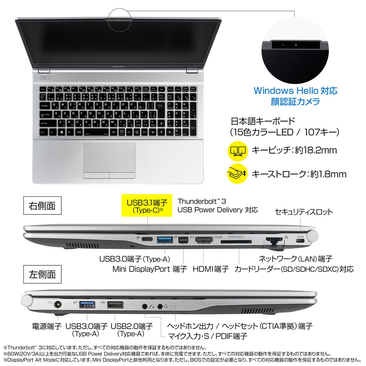 マウスコンピューター 15.6インチ ノートPC MB-S155S-CT
