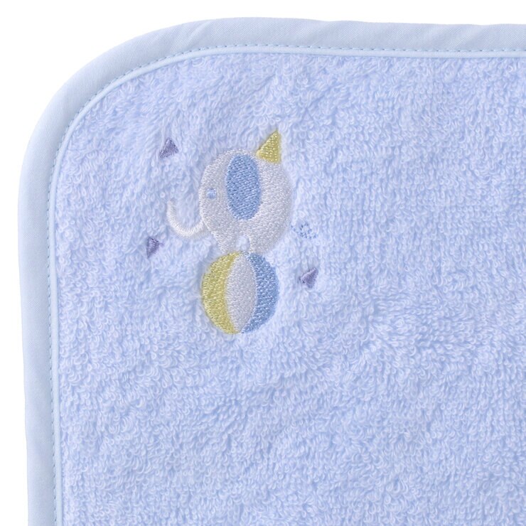 今治 フード付きベビーおくるみタオル ゾウ 約80cm x 80cm