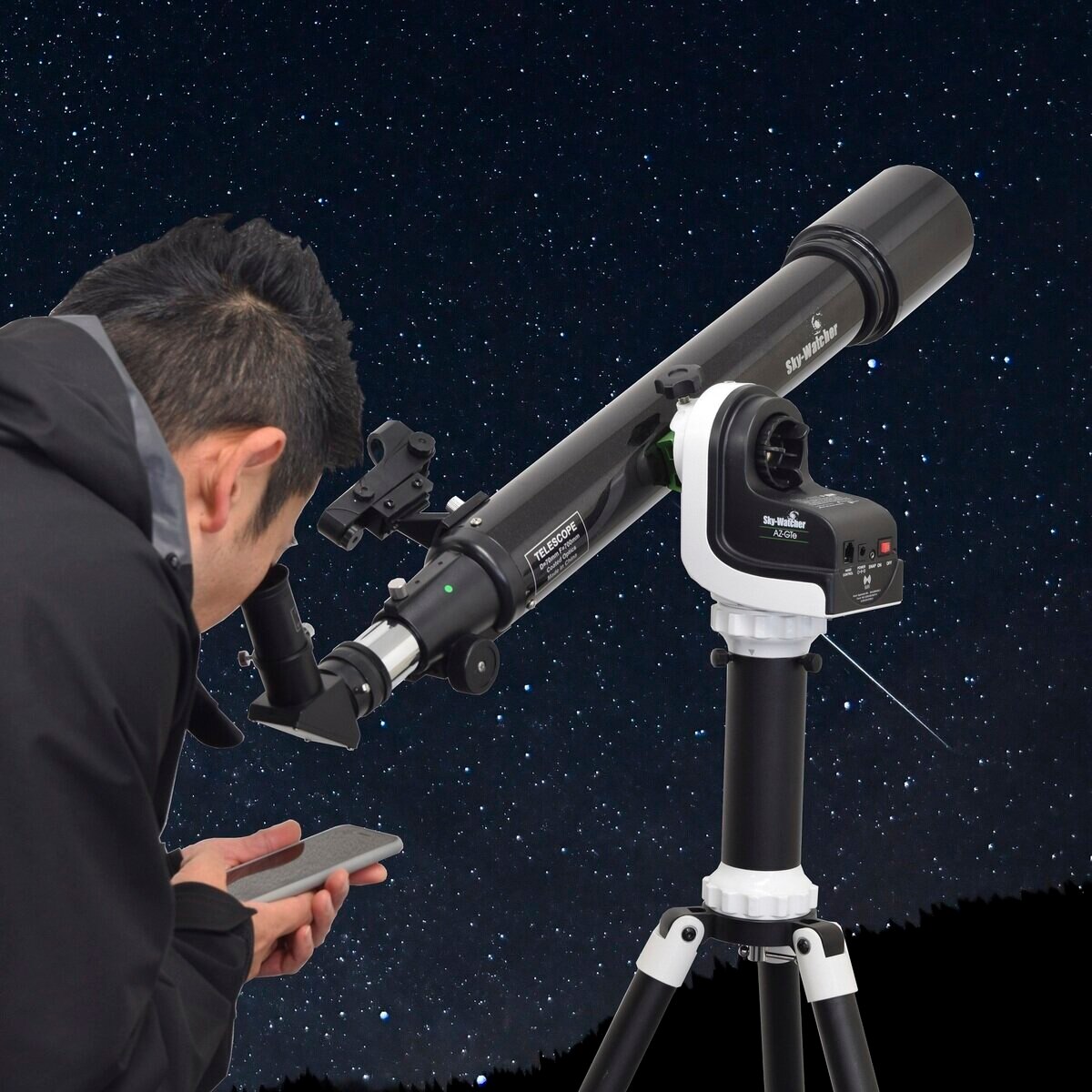 スカイウォッチャー AZ-GTe 70SS 屈折式天体望遠鏡 +  WiFi対応 自動導入経緯台式マウント セット